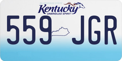 KY license plate 559JGR