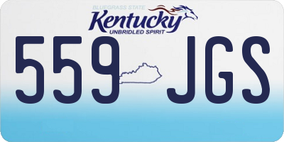 KY license plate 559JGS