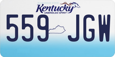 KY license plate 559JGW