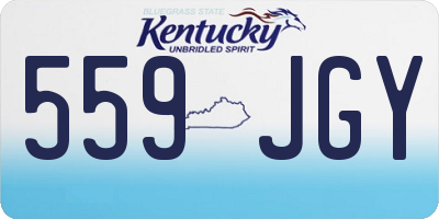 KY license plate 559JGY