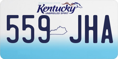KY license plate 559JHA