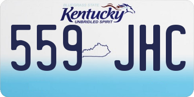 KY license plate 559JHC