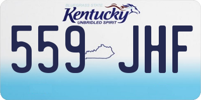 KY license plate 559JHF