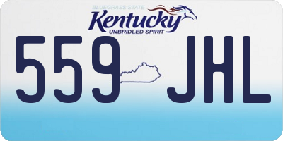 KY license plate 559JHL