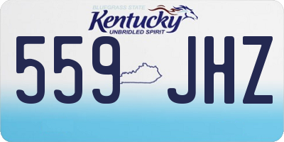 KY license plate 559JHZ