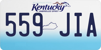 KY license plate 559JIA