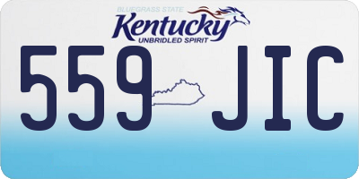 KY license plate 559JIC