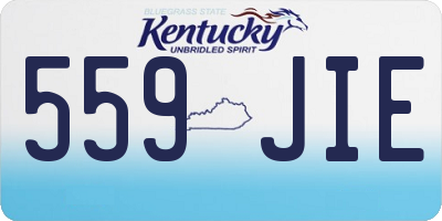 KY license plate 559JIE