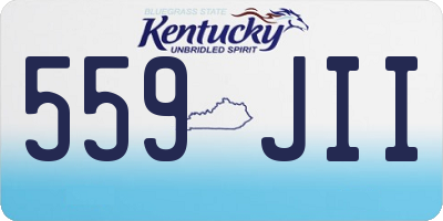 KY license plate 559JII