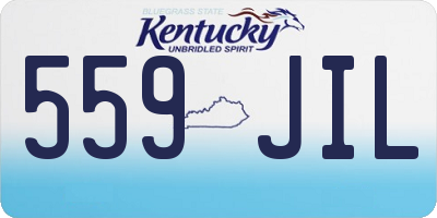 KY license plate 559JIL