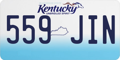 KY license plate 559JIN