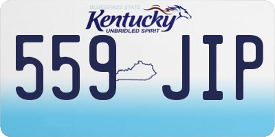 KY license plate 559JIP