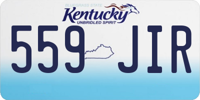 KY license plate 559JIR