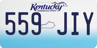 KY license plate 559JIY