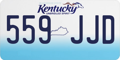KY license plate 559JJD