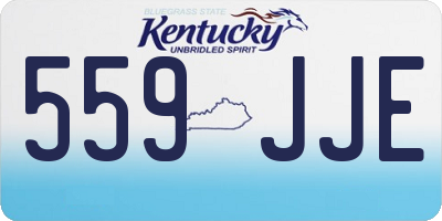 KY license plate 559JJE