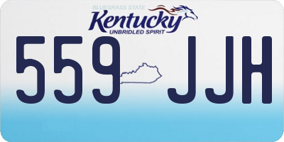 KY license plate 559JJH