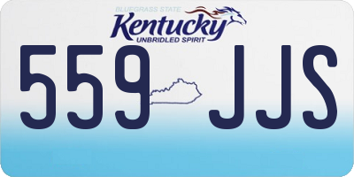 KY license plate 559JJS