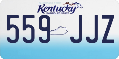 KY license plate 559JJZ