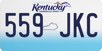 KY license plate 559JKC