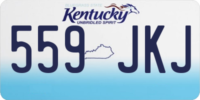 KY license plate 559JKJ