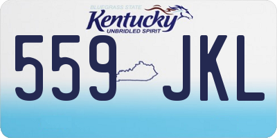 KY license plate 559JKL