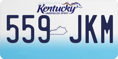 KY license plate 559JKM