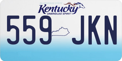 KY license plate 559JKN