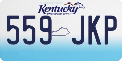 KY license plate 559JKP