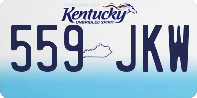 KY license plate 559JKW