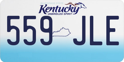 KY license plate 559JLE