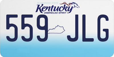 KY license plate 559JLG