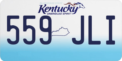KY license plate 559JLI