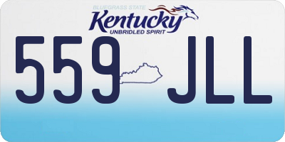 KY license plate 559JLL