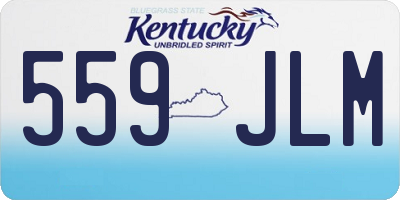 KY license plate 559JLM