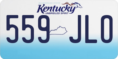 KY license plate 559JLO