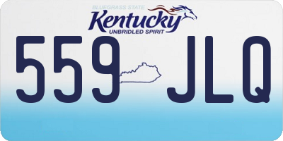 KY license plate 559JLQ