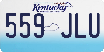 KY license plate 559JLU