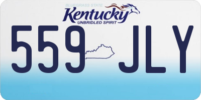 KY license plate 559JLY