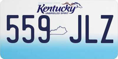 KY license plate 559JLZ