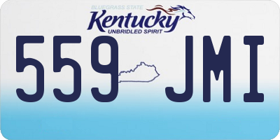 KY license plate 559JMI