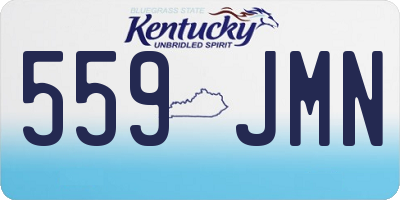 KY license plate 559JMN