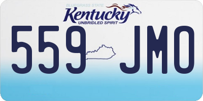 KY license plate 559JMO