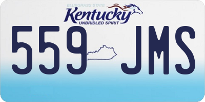 KY license plate 559JMS