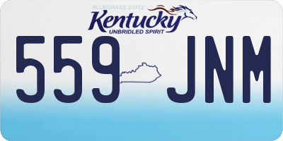 KY license plate 559JNM
