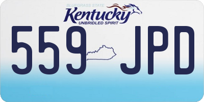 KY license plate 559JPD