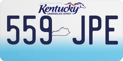 KY license plate 559JPE