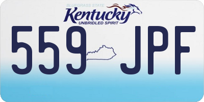 KY license plate 559JPF