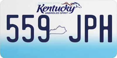 KY license plate 559JPH