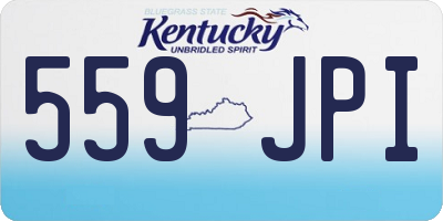 KY license plate 559JPI